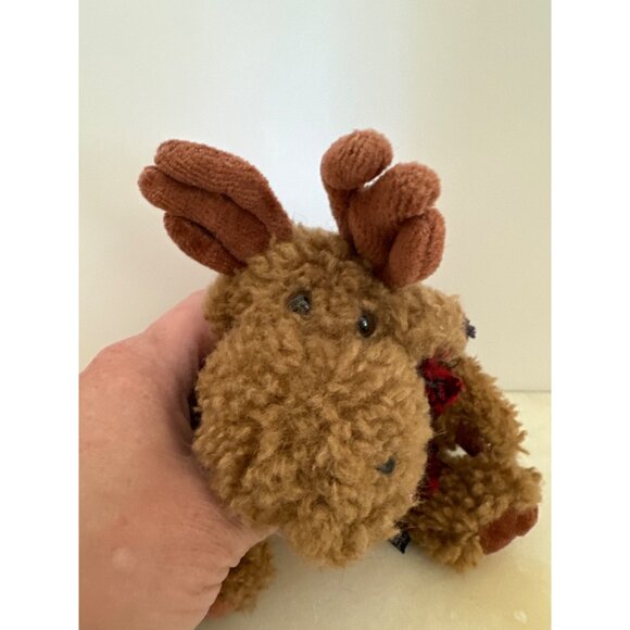 Boyds Collection Ltd. Mandel Bean Series Moose Plush Toy With Scarf - Picture 2 of 9